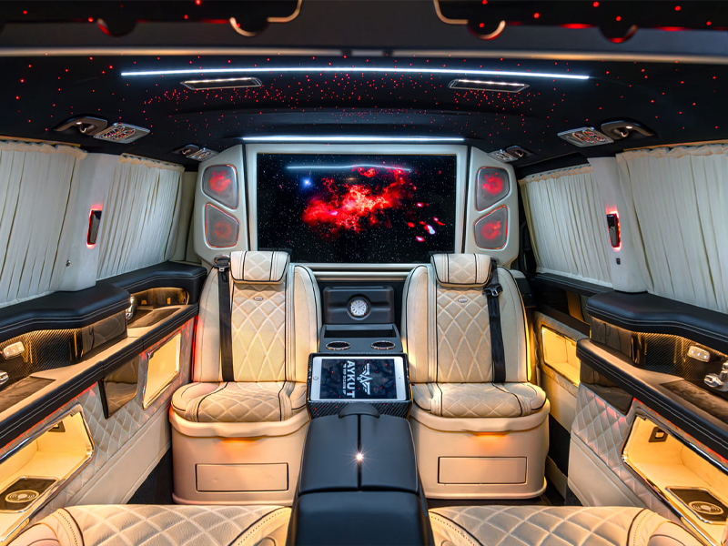 Ankara VIP Mercedes-Benz Vito — lüks iç mekan ve deri koltuk düzeni